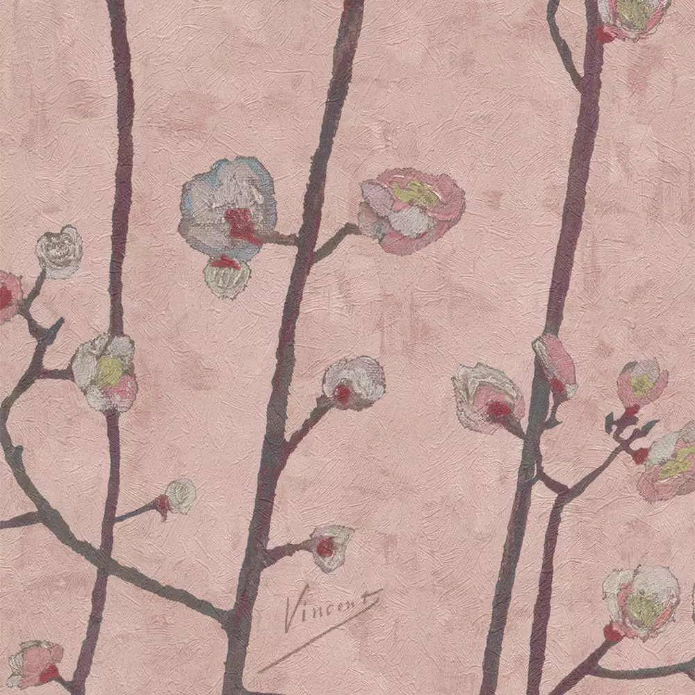 Thedesignyarduk Van Gogh Wallpaper Flowering Plum Orchid Light Brown 12 Thedesignyarduk Van Gogh Wallpaper Flowering Plum Orchid Light Brown