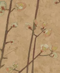 BN Les Jardins Royaux Van Gogh Wallpaper Flowering Plum Orchid