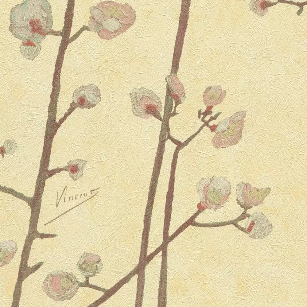 Thedesignyarduk Van Gogh Wallpaper Flowering Plum Orchid Light Brown 8 Thedesignyarduk Van Gogh Wallpaper Flowering Plum Orchid Light Brown