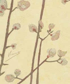 Thedesignyarduk Van Gogh Wallpaper Flowering Plum Orchid Sunlight Cream Les Jardins Royaux