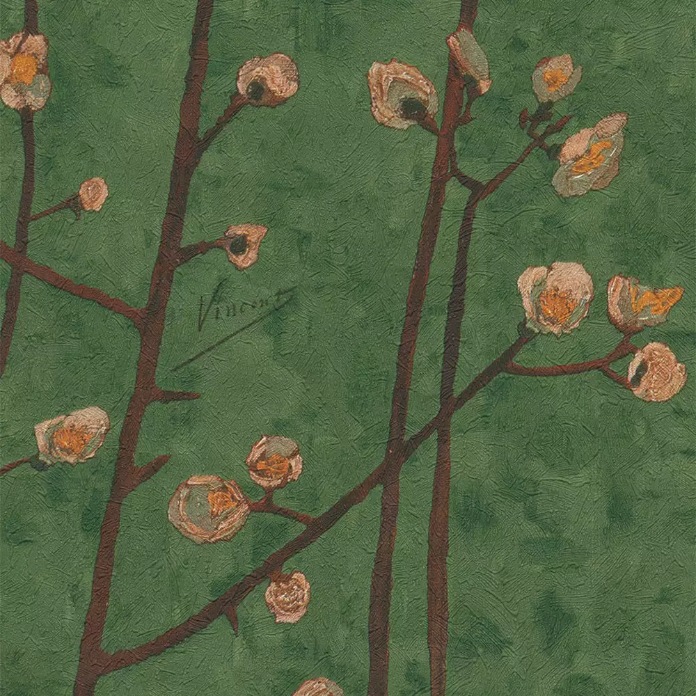 Thedesignyarduk Van Gogh Wallpaper Flowering Plum Orchid Light Brown 7 Thedesignyarduk Van Gogh Wallpaper Flowering Plum Orchid Light Brown