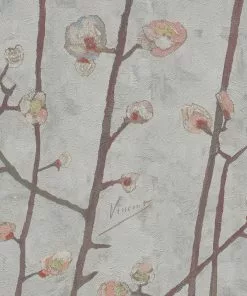 BN Van Gogh Wallpaper Flowering Plum Orchid Sky Blue