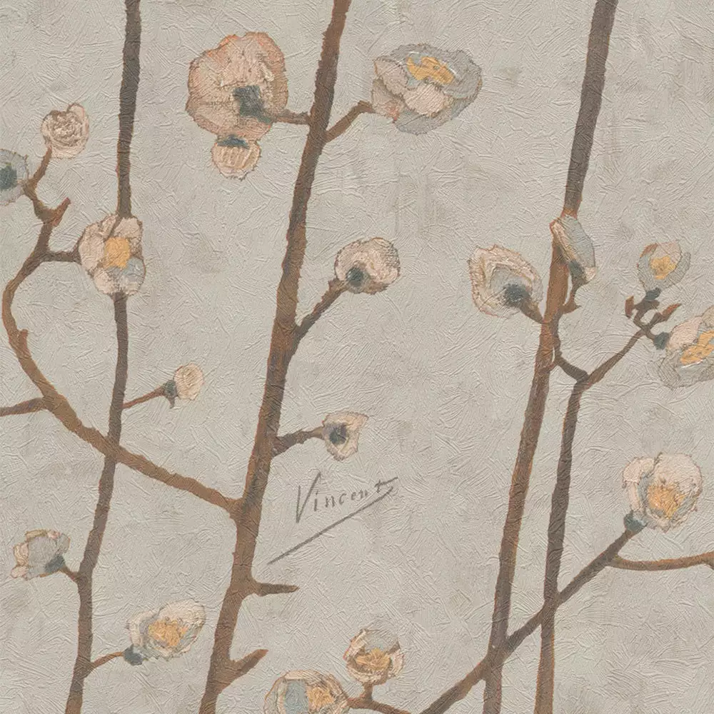 Thedesignyarduk Van Gogh Wallpaper Flowering Plum Orchid Light Brown 11 Thedesignyarduk Van Gogh Wallpaper Flowering Plum Orchid Light Brown