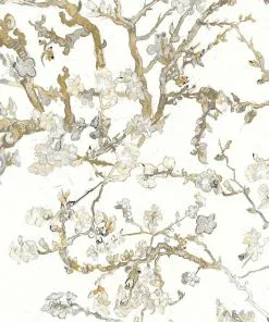 BN Les Jardins Royaux Van Gogh Wallpaper - Almond Blossom Mustard Yellow 26 BN Les Jardins Royaux Van Gogh Wallpaper - Almond Blossom Mustard Yellow