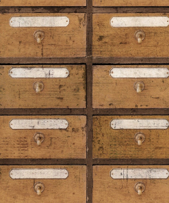 Mind The Gap Vintage Pharmacy Wallpaper