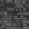 Mind The Gap Vintage Signs Anthracite Wallpaper Les Jardins Royaux