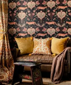 Mind The Gap The Vixen - Anthracite Wallpaper Folk Couture