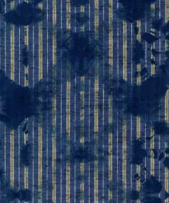 Mind The Gap Washed Shibori Indigo Wallpaper