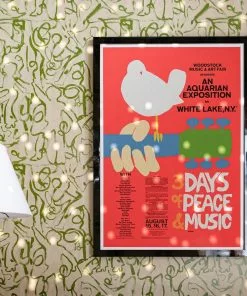 Mind The Gap Framed Art Woodstock '69 Poster