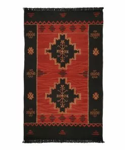 Mind The Gap Yadigari- Anatolia Red Wool Kilim Large Bohemian Dream