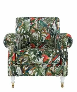 Mind The Gap Tropical Mood Linens - Parrots Of Brazil Havana Tropicana