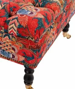 Mind The Gap Saray Ottoman - Psychedelia Linen New